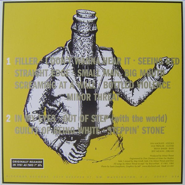 Minor Threat - Minor Threat (1983) - Mint- LP Record 2008 Dischord USA Vinyl, Poster & Yellow Cover - Rock / Hardcore / Punk