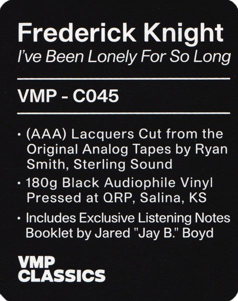 Frederick Knight - I've Been Lonely For So Long (1973) - New LP Record 2021 Stax Vinyl Me Please 180 gram Vinyl & Booklet - Soul / Funk - Shuga Records