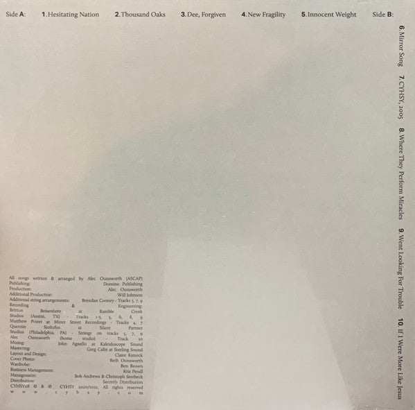 Clap Your Hands Say Yeah - New Fragility - VG+ LP Record 2021 Self released USA Vinyl - Indie Rock - Shuga Records