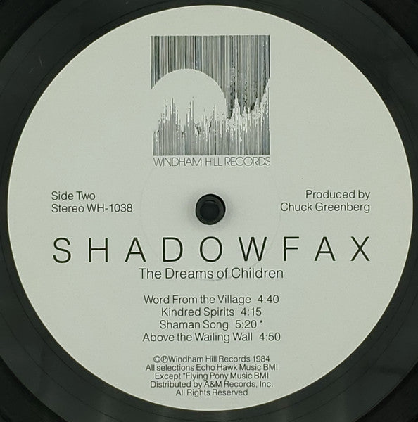 Shadowfax - The Dreams Of Children - Mint- LP Record 1984 Windham Hill USA Vinyl - Jazz / New Age - Shuga Records