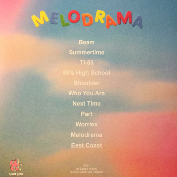 Castlebeat - Melodrama - Mint- LP Record 2020 Spirit Goth Transparent w/ Red, Blue and Yellow Splatter Vinyl - Dream Pop / Indie Rock / Indie Pop - Shuga Records
