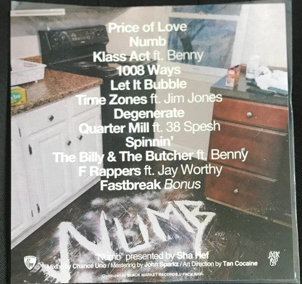 Sha Hef - Numb - New LP Record 2020 FXCK RXP Germany Baking Soda White Edition Vinyl - Hardcore Hip-Hop