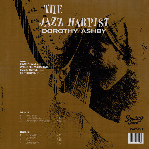 Dorothy Ashby - The Jazz Harpist (1957) - New LP Record 2021 Sowing Europe Clear Vinyl - Jazz - Shuga Records