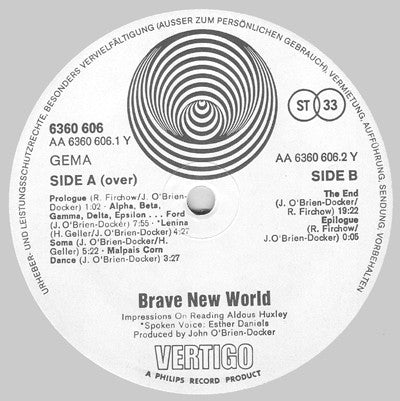 Brave New World – Impressions On Reading Aldous Huxley - Mint- LP Record 1972 Vertigo Germany Vinyl - Prog Rock / Krautrock / Experimental