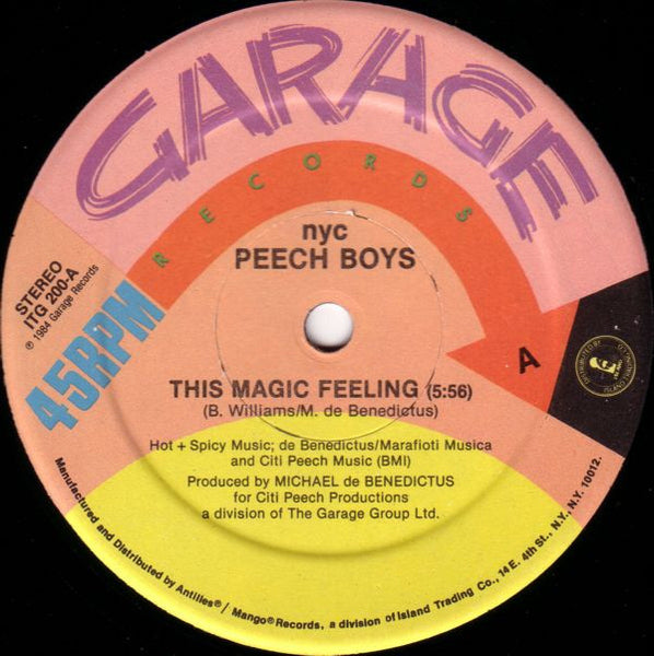 nyc Peech Boys - This Magic Feeling / Don't Make Me Wait - VG+ 12" Single 1984 Garage USA Record USA Vinyl - Disco / Soul - Shuga Records