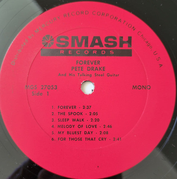 Pete Drake & His Talking Steel Guitar cc – Forever - VG+ LP Record 1964 Smash USA Mono Original Vinyl - Country / Instrumental