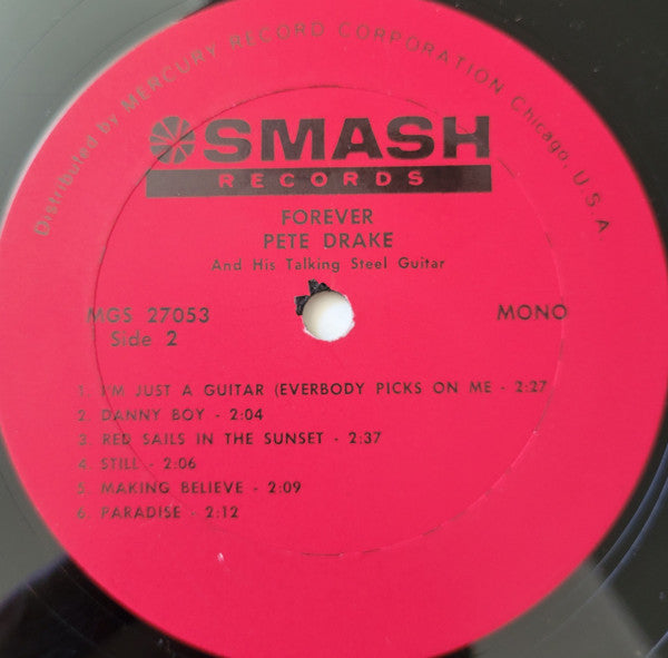 Pete Drake & His Talking Steel Guitar cc – Forever - VG+ LP Record 1964 Smash USA Mono Original Vinyl - Country / Instrumental