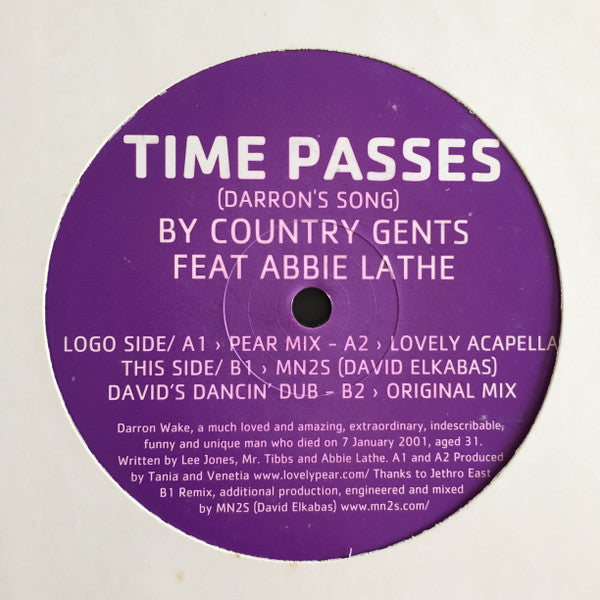 The Country Gents - Times Passes - New 12" Single Record 2002 Pear UK Vinyl - Deep House / House - Shuga Records