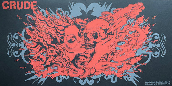 Crude ‎- Corner - VG+ LP Record 2010 La Familia German Black & White marbled 180 gram Vinyl, Insert & screenprinted sleeve - Hardcore / Punk - Shuga Records