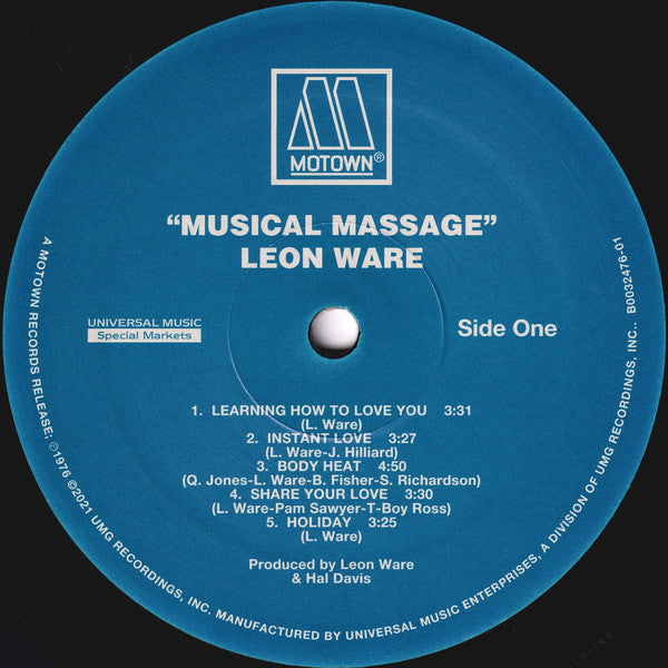 Leon Ware - Musical Massage (1976) - New LP Record 2025 Motown Vinyl Me Please 180 gram Vinyl, Booklet & OBI - Soul / Funk - Shuga Records
