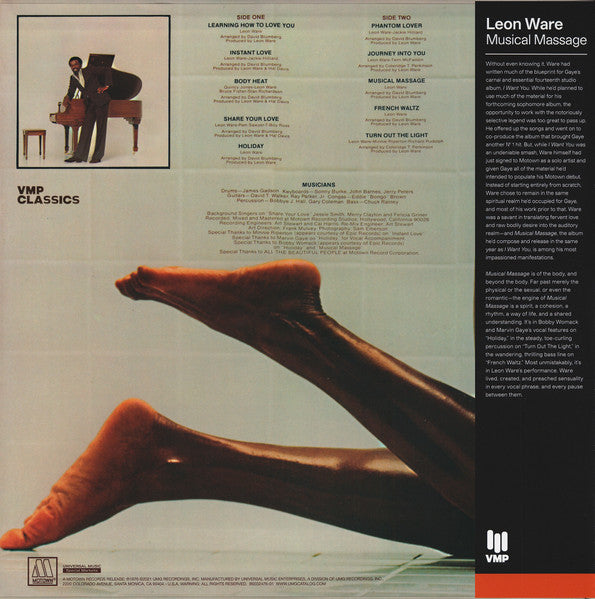 Leon Ware - Musical Massage (1976) - New LP Record 2025 Motown Vinyl Me Please 180 gram Vinyl, Booklet & OBI - Soul / Funk - Shuga Records