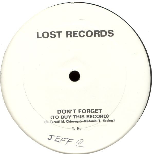 Tom Hooker / The Chi-Lites - Don't Forget (To Buy This Record) / My First Mistake - VG+ 12" Single Record 2001 USA Vinyl - Italo-Disco / Synth-pop - Shuga Records