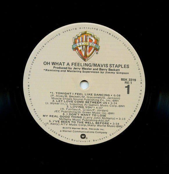 Mavis Staples - Oh What A Feeling - VG+ (VG cover) LP Record 1979 Warner USA Vinyl - Soul / Disco - Shuga Records