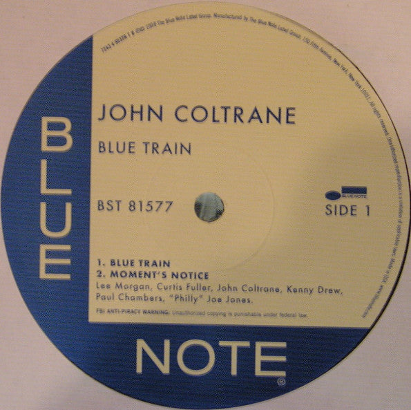 John Coltrane - Blue Train (1958) - VG+ LP Record 2008 Blue Note USA Analog Mastered Vinyl - Jazz / Hard Bop - Shuga Records