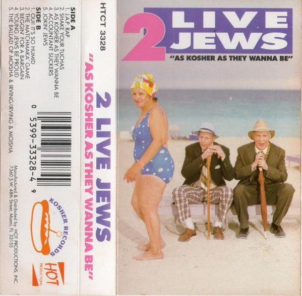 2 Live Jews - As Kosher As They Wanna Be - VG+ Cassette 1990 Kosher Hot Productions USA Tape - Hip Hop / Comedy - Shuga Records