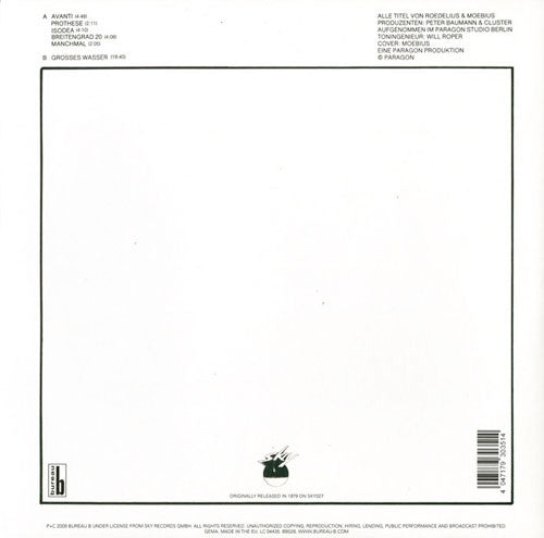 Cluster - Grosses Wasser (1979) - New LP Record 2009 Bureau B Germany - Electronic / Krautrock / Ambient / Minimal - Shuga Records