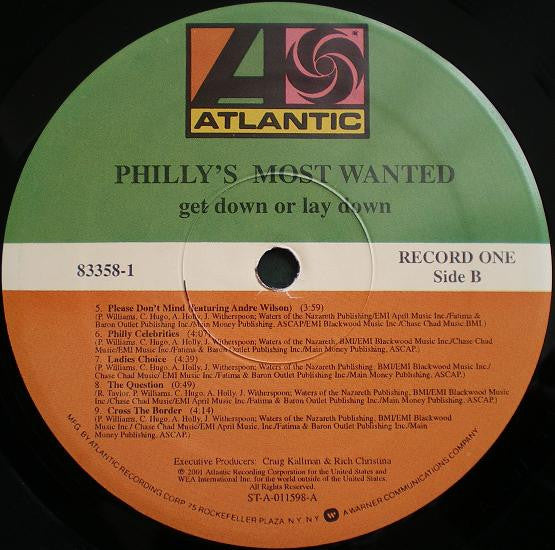 Philly's Most Wanted - Get Down Or Lay Down - VG+ 2 LP Record 2001 Atlantic USA Original Vinyl - Hip Hop / Gangsta