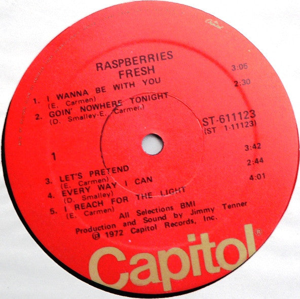 Raspberries - Fresh - VG+ LP Record 1972 Capitol Club Edition USA Vinyl - Power Pop / Pop Rock - Shuga Records