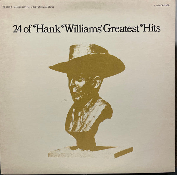 Hank Williams Jr - 24 Of Hank Williams' Greatest Hits - VG+ 2 LP Record 1970s Polydor USA Club Edition Vinyl - Country - Shuga Records