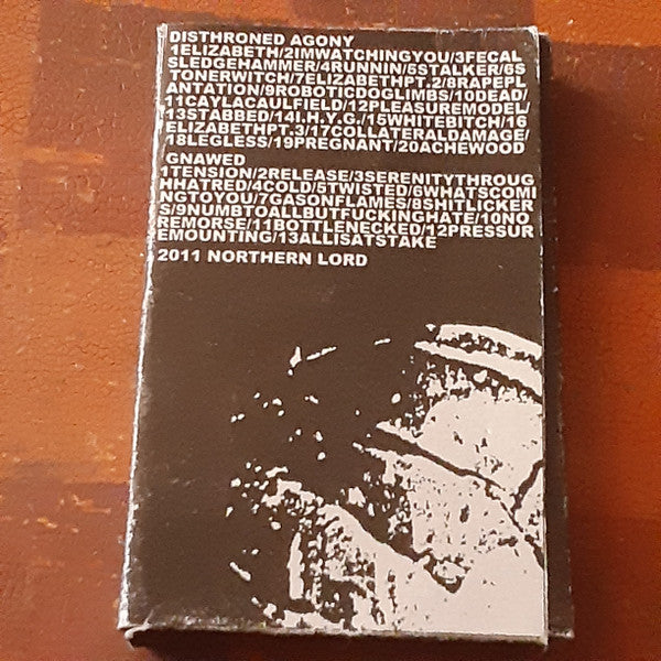 Disthroned Agony / Gnawed - Split - VG+ LP Record 2011 Northern Lord USA Tape - Non-Music - Shuga Records
