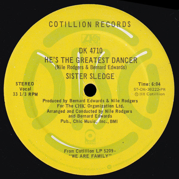 Sister Sledge - He's The Greatest Dancer / We Are Family - VG+ 12" Single Record 1978 Cotillion USA Vinyl - Disco - Shuga Records