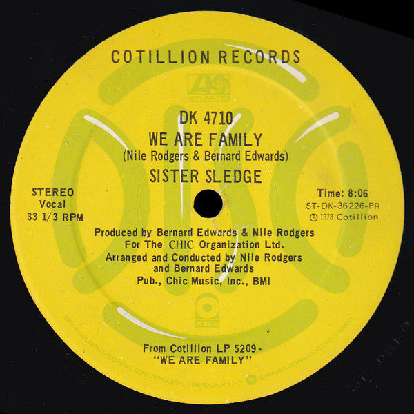 Sister Sledge - He's The Greatest Dancer / We Are Family - VG+ 12" Single Record 1978 Cotillion USA Vinyl - Disco - Shuga Records
