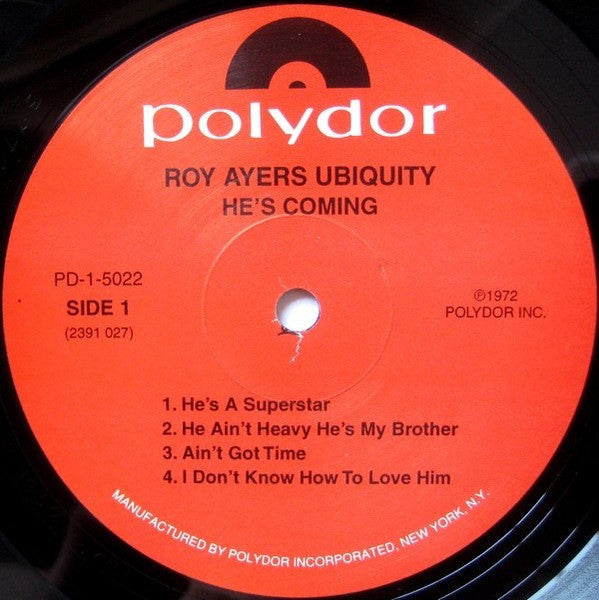 Roy Ayers Ubiquity - He's Coming (1972) - VG+ LP Record 2000's Polydor USA 180 gram Vinyl - Jazz-Funk / Soul-Jazz - Shuga Records