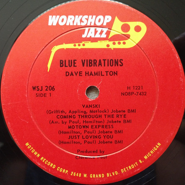 Dave Hamilton - Blue Vibrations LP - VG+ LP Record 1963 Workshop Mono DG Original Vinyl - Jazz / Post Bop - Shuga Records
