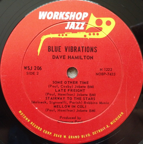 Dave Hamilton - Blue Vibrations LP - VG+ LP Record 1963 Workshop Mono DG Original Vinyl - Jazz / Post Bop - Shuga Records