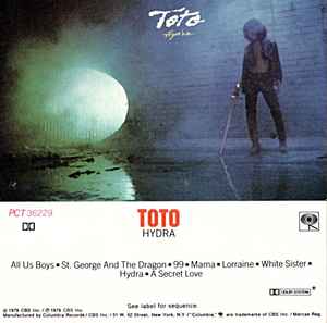 Toto - Hydra - Used Cassette 1979 Columbia Tape - Pop Rock
