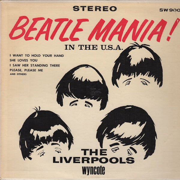 The Liverpools – Beatle Mania! In The USA - VG+ 1964 Wyncote USA Vinyl - Pop Rock / Beat