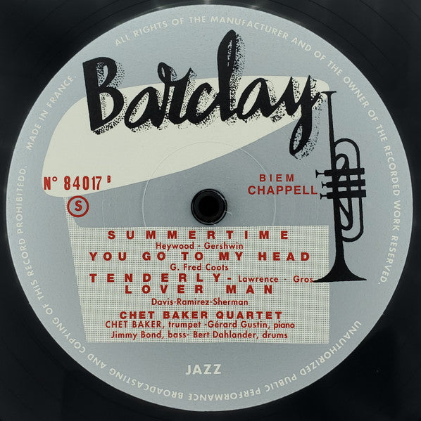 Chet Baker Quartet - Chet Baker Quartet (2) (1955) - New LP Record 2021 Barclay Sam France Mono 180 gram Vinyl & Insert - Jazz / Bop / Cool Jazz - Shuga Records