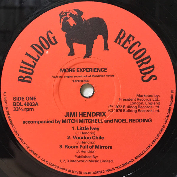 Jimi Hendrix - More Experience (Volume Two) - Mint- LP Record 1979 Bulldog UK Vinyl - Psychedelic Rock / Blues Rock / Soundtrack - Shuga Records