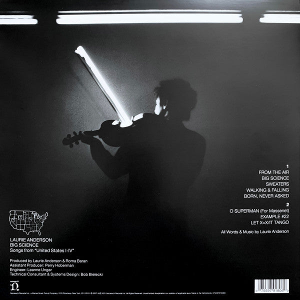 Laurie Anderson - Big Science (1982) - Mint- LP Record 2021 Nonesuch Red Opaque Vinyl & Insert - Art Rock / Electronic / New Age - Shuga Records