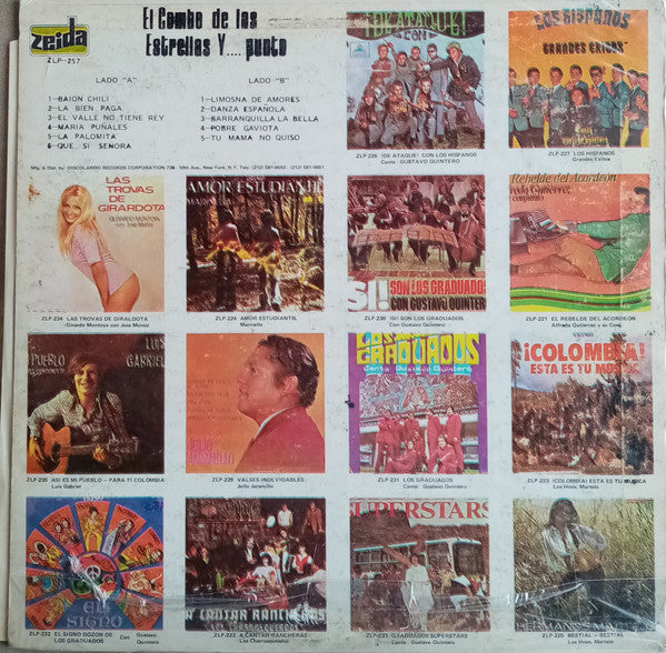 El Combo De Las Estrellas – Y..... Punto - VG+ (low grade cover) LP Record 1975 Zeida USA Vinyl - Latin / Cumbia