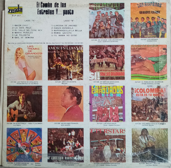 El Combo De Las Estrellas – Y..... Punto - VG+ (low grade cover) LP Record 1975 Zeida USA Vinyl - Latin / Cumbia - Shuga Records