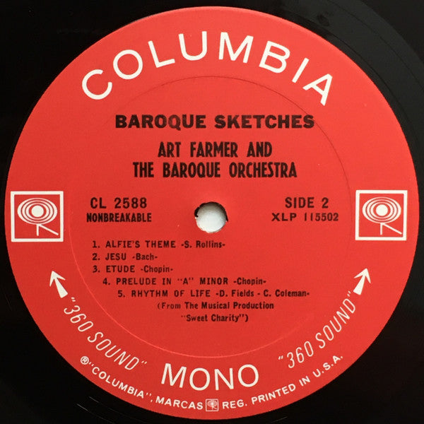 Art Farmer & The Baroque Orchestra - Baroque Sketches - Mint- LP Record 1966 Columbia USA Mono Original Vinyl - Jazz - Shuga Records