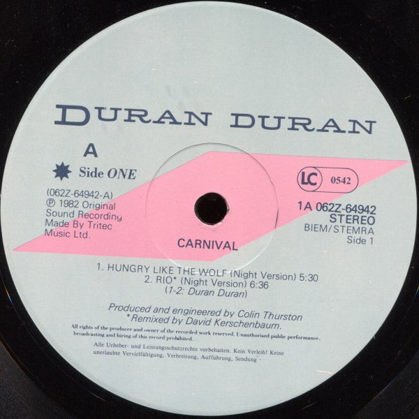 Duran Duran - Carnival - Mint- EP Record 1982 EMI Holland Vinyl - New Wave / Synth-pop / Pop Rock - Shuga Records