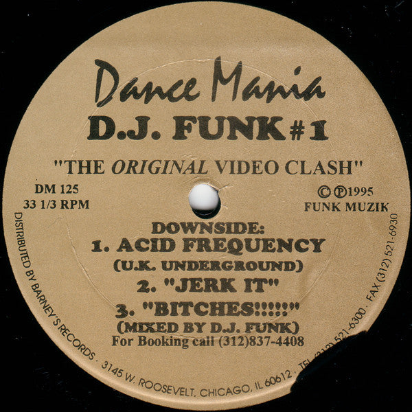 D.J. Funk #1 - The Original Video Clash - VG- (low grade) 12" Single Record 1995 Dance Mania USA Vinyl - Chicago House / House - Shuga Records