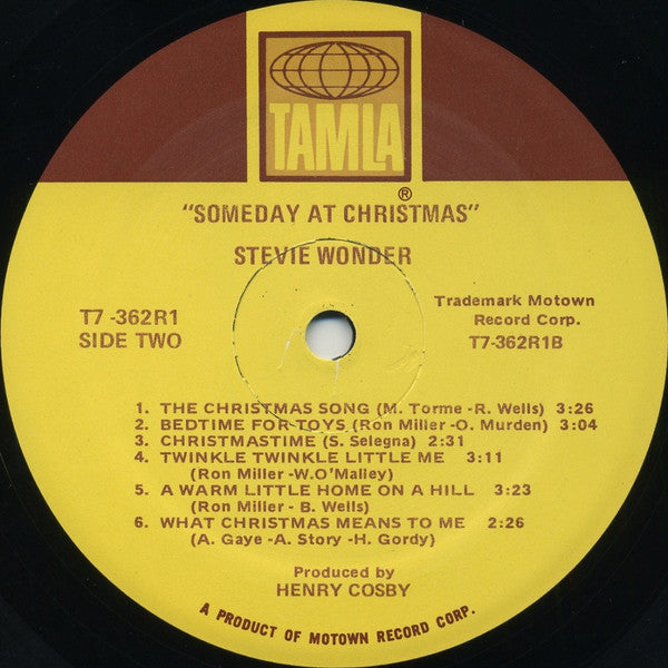 Stevie Wonder - Someday At Christmas (1967) - VG+ LP Record 1978 Tamla USA Vinyl - Holiday / Soul / Funk - Shuga Records