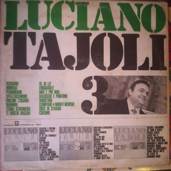 Luciano Tajoli - 3 - VG LP Record 1967 Car Juke Box Italy Vinyl - Italian Pop - Shuga Records
