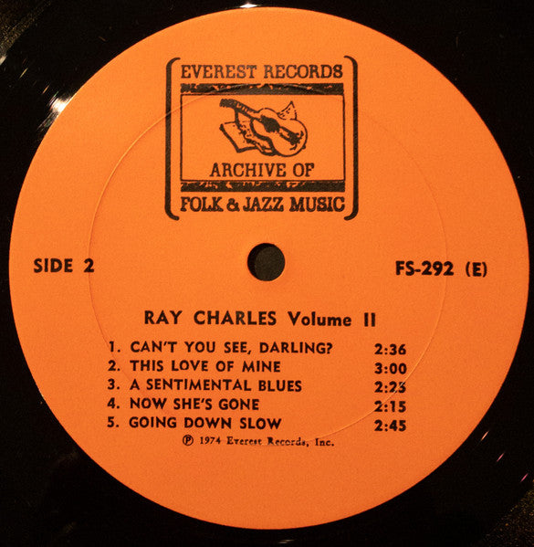 Ray Charles - Ray Charles Volume II - VG+ LP Record 1974 Everest USA Quadraphonic Stereo Vinyl - Rhythm & Blues / Soul / Soul-Jazz - Shuga Records