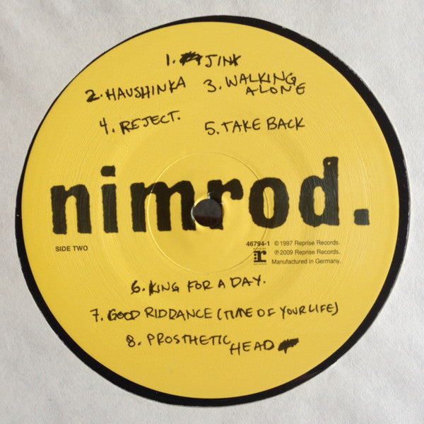 Green Day - Nimrod. (1997) - VG+ LP Record 2009 Reprise USA Vinyl - Pop Rock / Pop Punk - Shuga Records