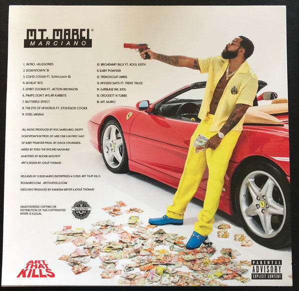 Signed Autographed ON SHRINK - Roc Marciano - Mt. Marci - New 2 LP Record 2021 Marci Entreprises Art That Kills Marble Vinyl - Hip Hop / Jazzy Hip-Hop - Shuga Records