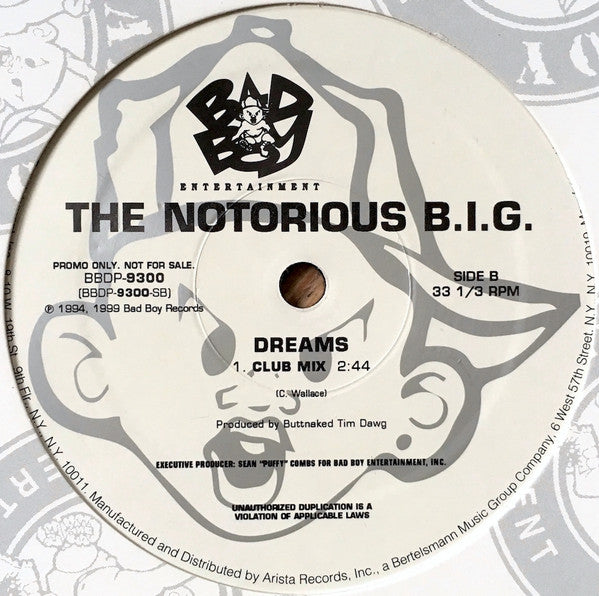 The Notorious B.I.G. - One More Chance / Stay With Me (Remix) / Dreams - VG+ 12" Single Record 1999 Bad Boy USA Promo Vinyl - Hip Hop - Shuga Records