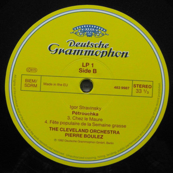 Pierre Boulez The Cleveland Orchestra - Stravinsky - Pétrouchka · Le Sacre Du Printemps - Mint- 2 LP Record 2021 Deutsche Grammophon 180 gram Vinyl - Classical - Shuga Records