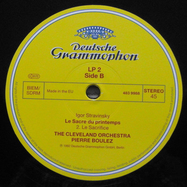 Pierre Boulez The Cleveland Orchestra - Stravinsky - Pétrouchka · Le Sacre Du Printemps - Mint- 2 LP Record 2021 Deutsche Grammophon 180 gram Vinyl - Classical - Shuga Records