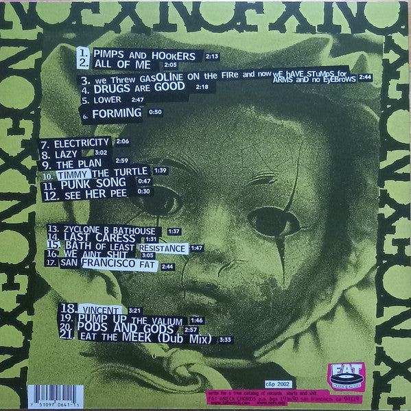 NOFX - 22 Songs That Weren't Good Enough To Go On Our Other Records (2002) - Mint- (VG- cover damage) LP Record 2015 Fat Wreck Vinyl, Poster & Download - Punk Rock / Pop Punk - Shuga Records