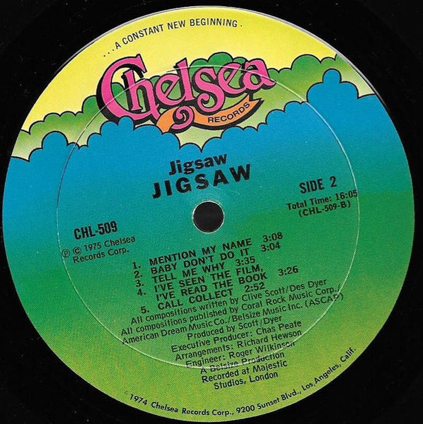 Jigsaw - Jigsaw - VG+ LP Record 1975 Chelsea Stereo Vinyl - Pop Rock