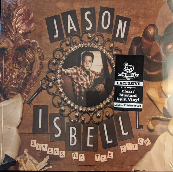 Jason Isbell - Sirens Of The Ditch - Mint- 2 LP Record 2021 Newbury Comics Exclusive New West USA Clear/Mustard Split Vinyl - Alternative Rock / Country Rock - Shuga Records